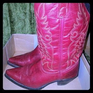 Red cowboy boots